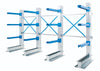 Single Sided Heavy Duty Cantilever Racking run of 3 bays empty (4810500702243)