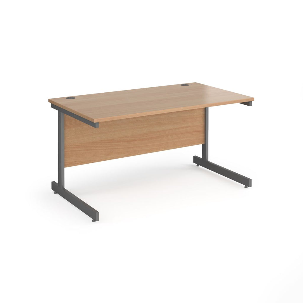 Eco Rectangular Office Desks 800mm Deep beech (6097101062315)