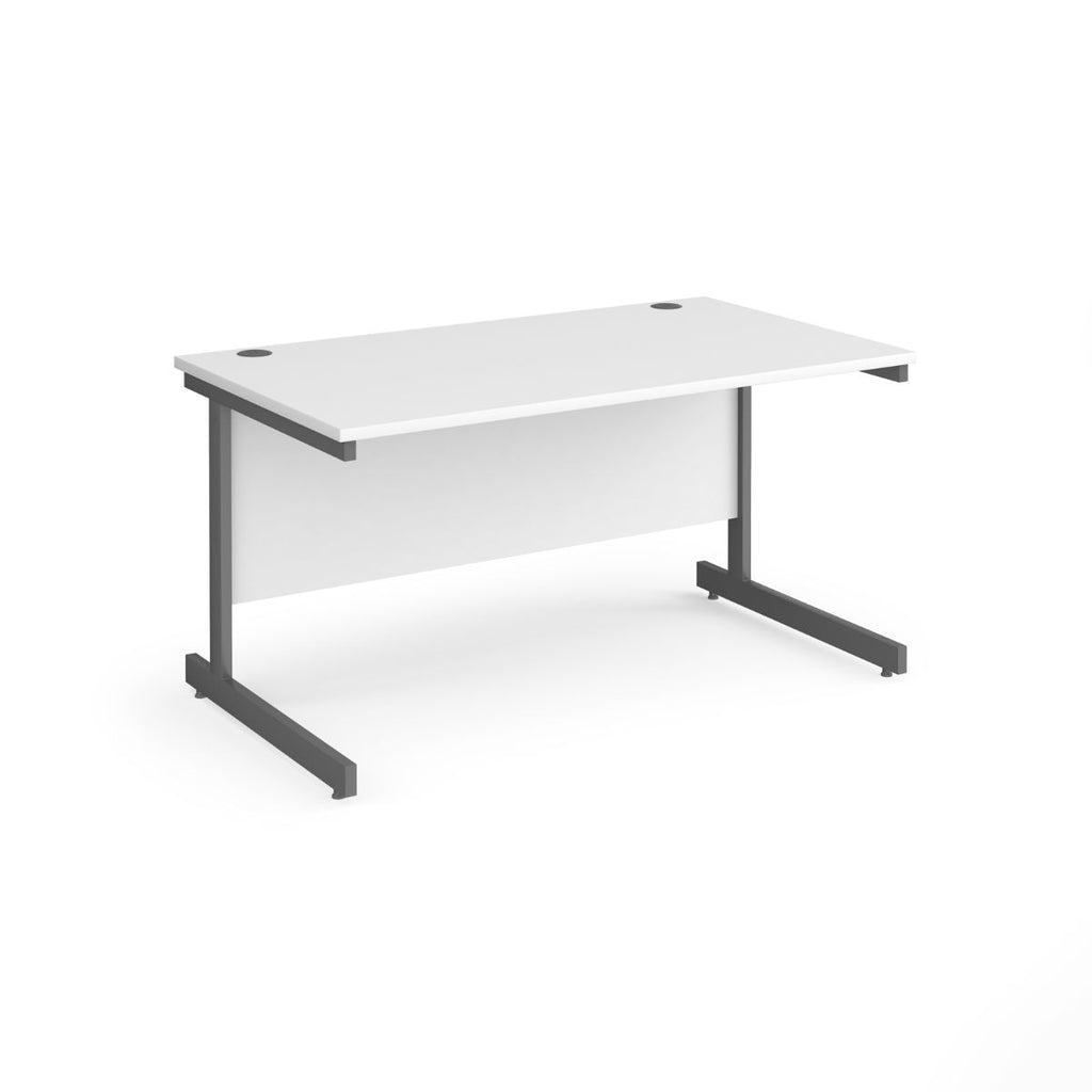 Eco Rectangular Office Desks 800mm Deep white (6097101062315)