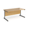 Eco Rectangular Office Desks 800mm Deep oak (6097101062315)