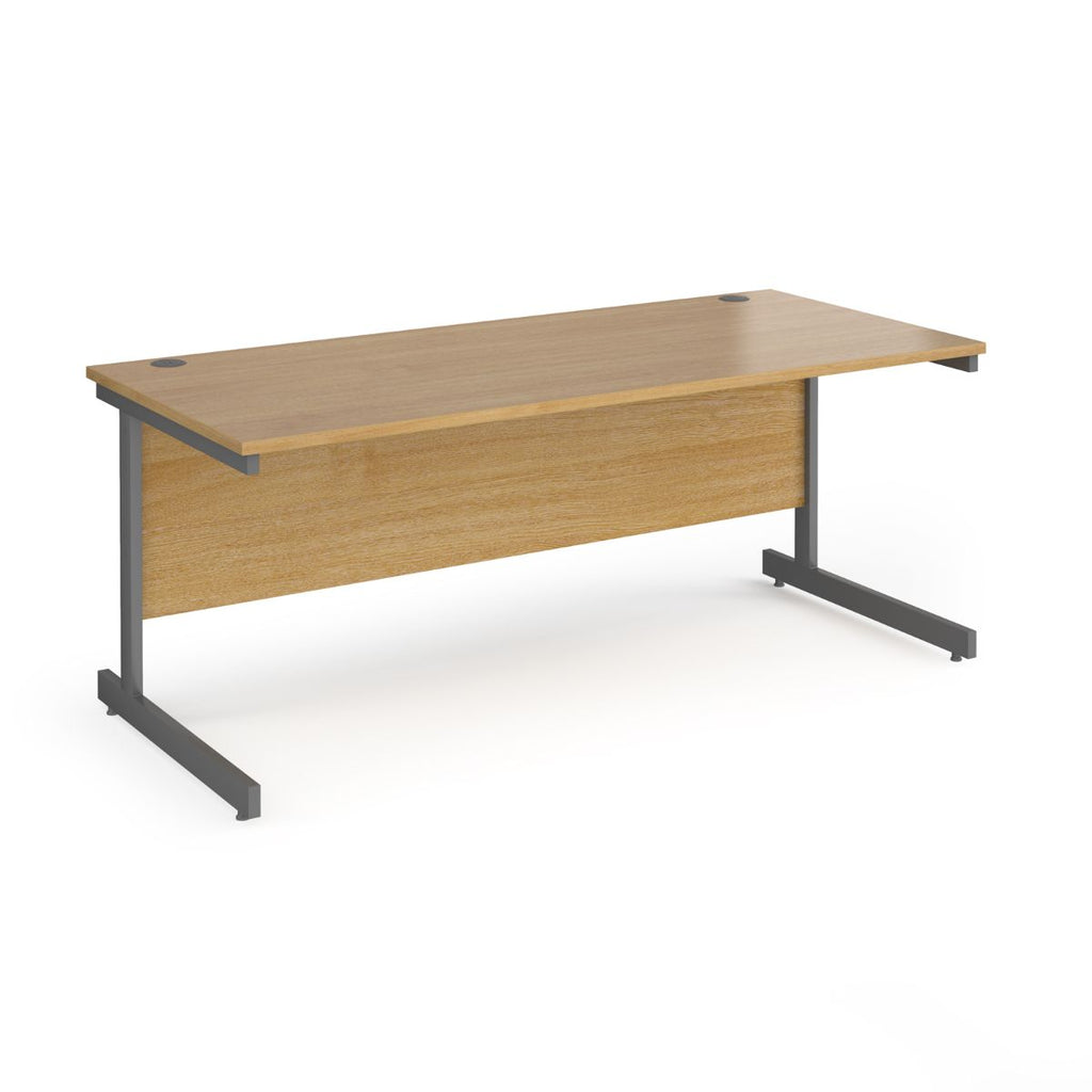 Eco Rectangular Office Desks 800mm Deep oak (6097101062315)