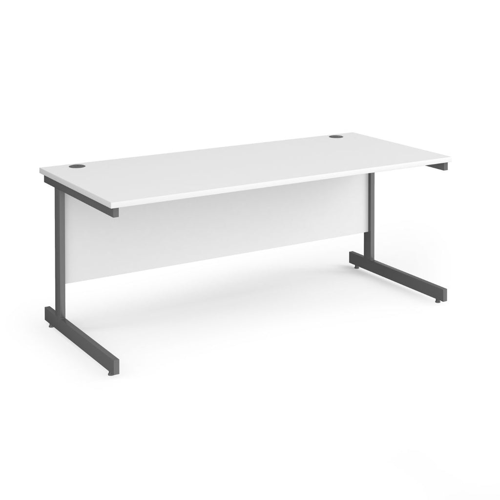 Eco Rectangular Office Desks 800mm Deep white (6097101062315)