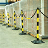 chain post set with hard rubber base in use (4555548524579)