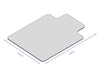 Recycled PET Office Chair Mats (Lipped Edge) - Hard Floors
