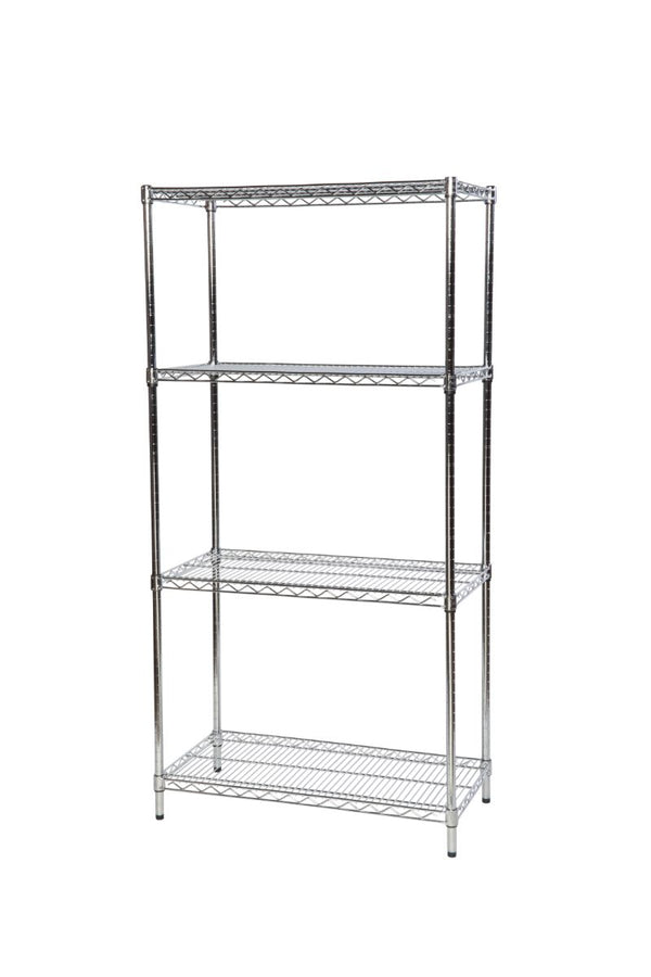 Eclipse Chrome Wire Shelving Unit (4 Shelves) (6130469798059)