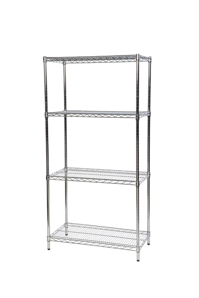 Eclipse Chrome Wire Shelving Unit (4 Shelves) (6130469798059)