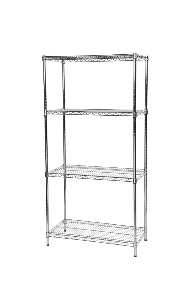 Stainless Steel Wire Shelving Unit (4 Shelves) (6130469961899)