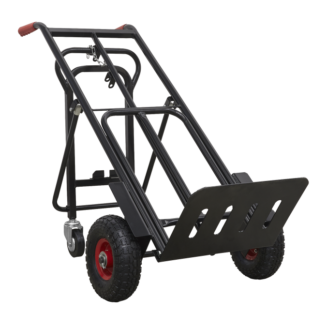 Heavy-Duty 3 Position Sack Truck with Pneumatic Tyres - 300kg Capacity