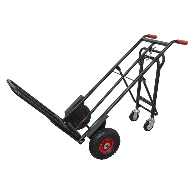 Heavy-Duty 3 Position Sack Truck with Pneumatic Tyres - 300kg Capacity