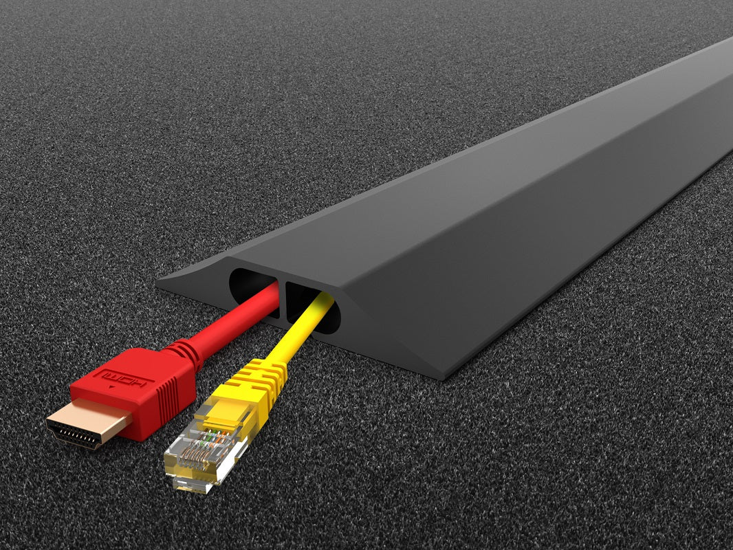 Dual Channel Data Cable Protector - 9m Long | First Mats UK