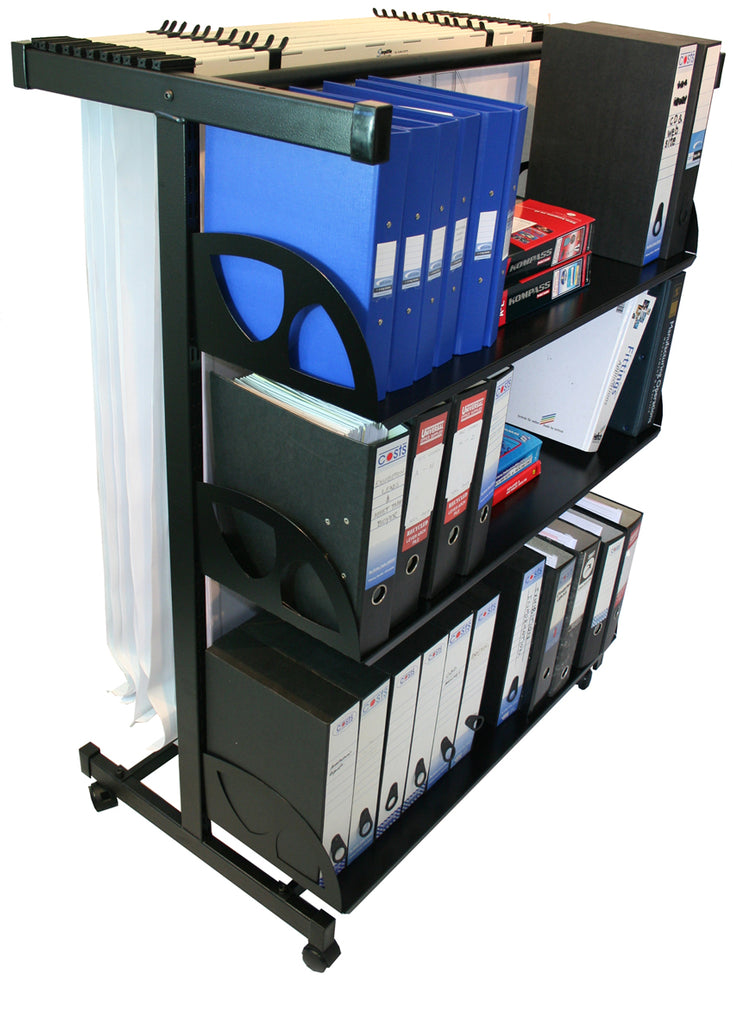 A0 Mobile Drawing Rack Unit with Shelves (6126644428971)