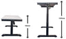 Electric Height Adjustable Workbench with Laminate Worktop 660mm + 1300mm combined medium (4453380358179)