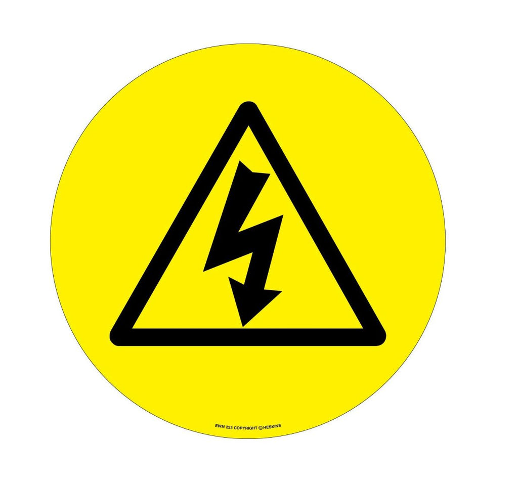 430mm Self Adhesive Floor Sign - Electrical Hazard (4517395333155)