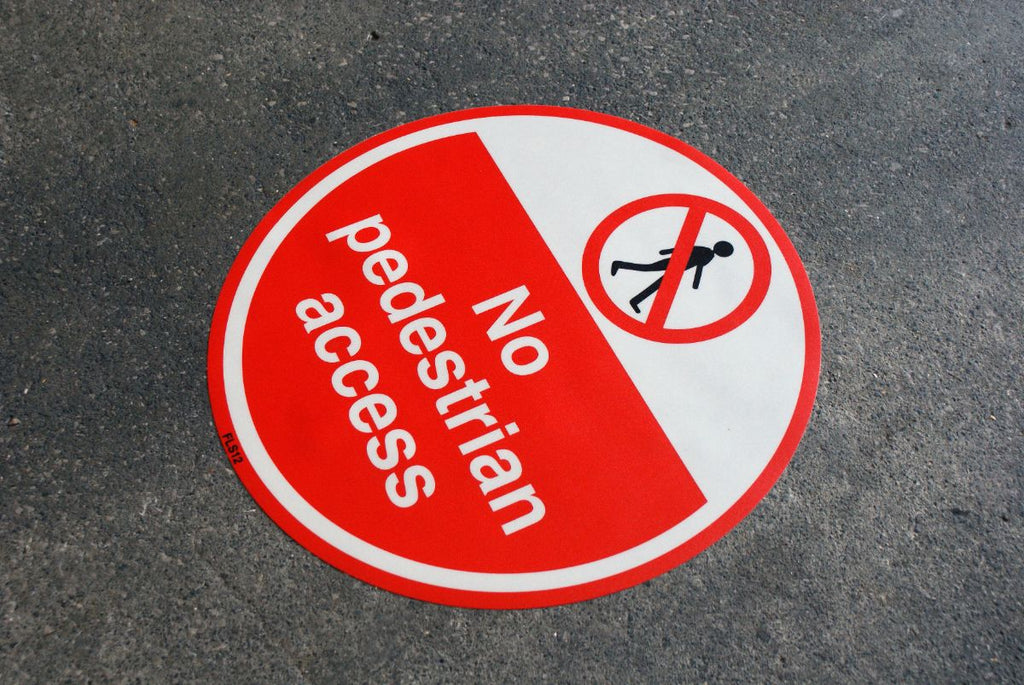 430mm Self Adhesive Floor Sign - No Pedestrian Access (4517395398691)