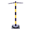 black and yellow chain post with hard rubber base (4555548524579)