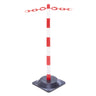 red and white chain post with hard rubber base (4555548524579)