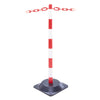 red and white chain post with hard rubber base (4555548524579)