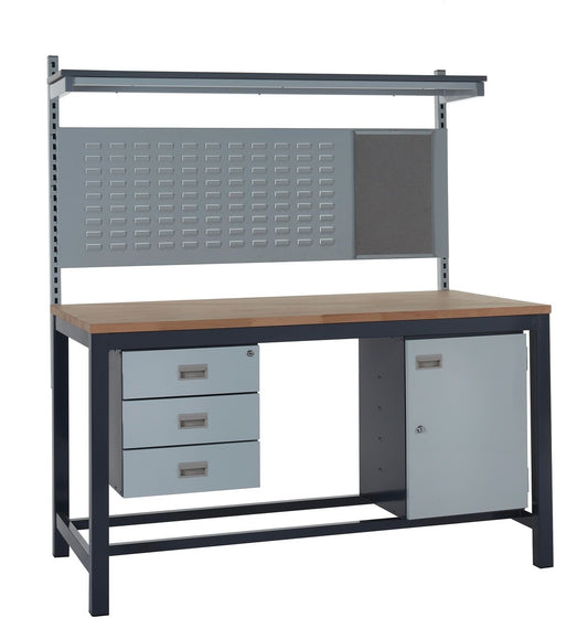 Heavy Duty Workbench and Accessories Kit D - Wood Worktop  (4455353483299)