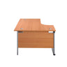 Left Hand Curved Office Desks (L Shape) beech silver side (5973569700011)