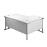 Left Hand Curved Office Desks (L Shape) 1600mm white silver (5973569700011)