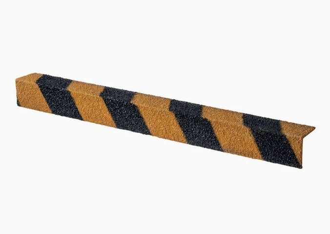 55mm x 55mm Anti-Slip Stair Nosing (Black / Yellow)
