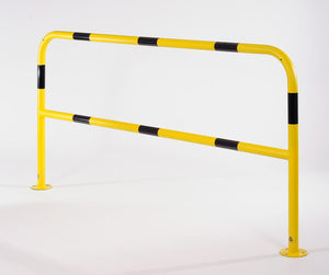 Black & Yellow Perimeter Hoop Barrier with Horizontal Bar