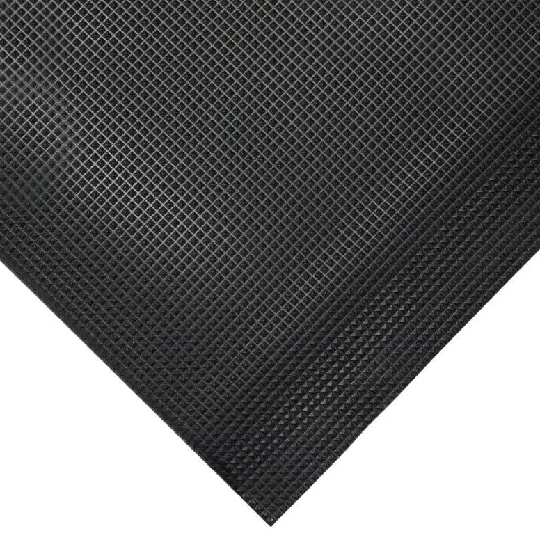 Anti-fatigue Black PinnacleMat for kitchen and catering, enhancing worker comfort.