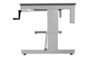 Premium Height Adjustable Workbench with Laminate Top low side view (4453380259875)