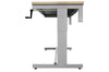 Premium Height Adjustable Workbench with Wood Top high side view (4453380292643)