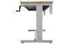 Premium Height Adjustable Workbench with Wood Top high side view (4453380292643)