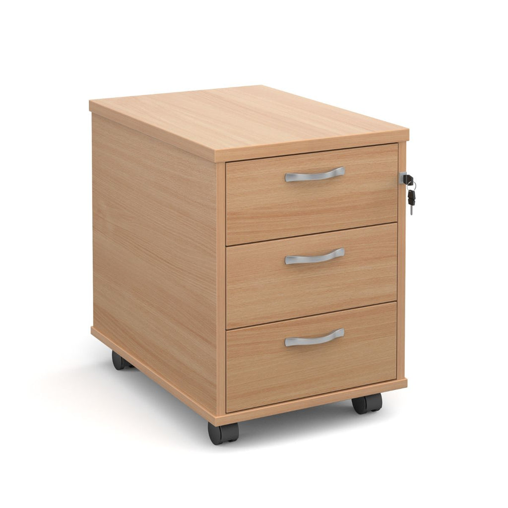 Eco 3 Drawer Mobile Office Pedestals beech (6097101193387)