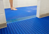 Blue slipline shower matting