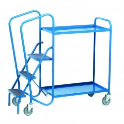 2-Tier Warehouse Picking Trolley with Steps (6258305925291)