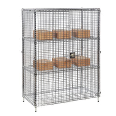 Static Three-Tier Wire Mesh Cage Lockers
