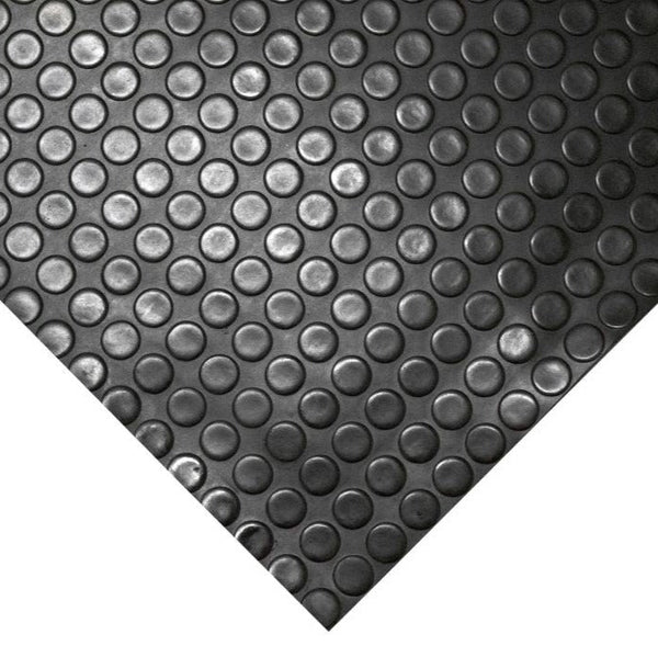 studded black rubber matting swatch