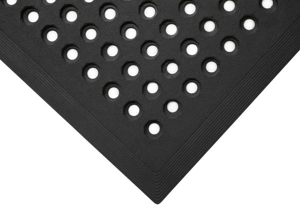 SturdySafe heavy-duty rubber anti-fatigue mat with swarf-catching design for industrial use