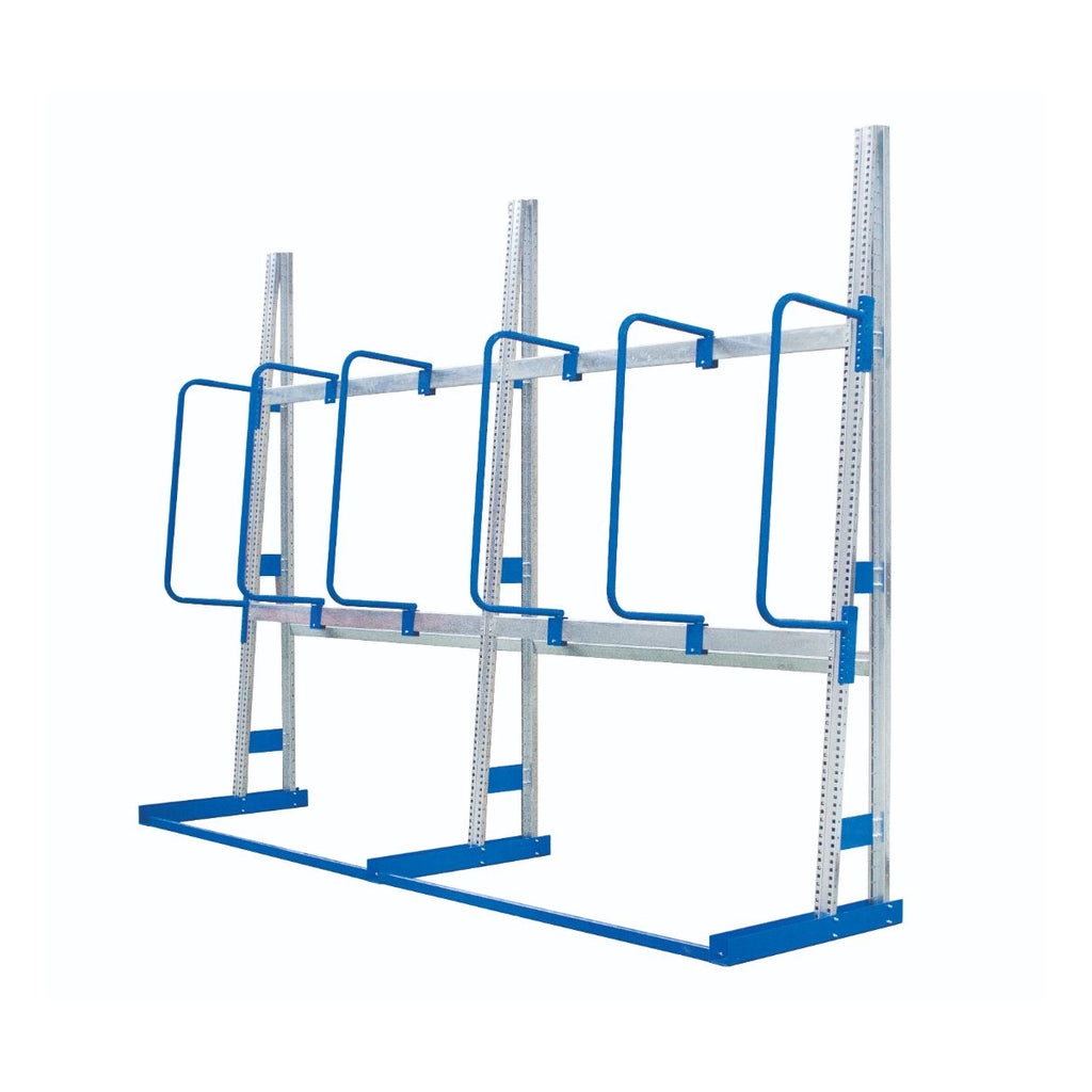 Heavy Duty Large Vertical Storage Racks two bay run empty (4810500767779)