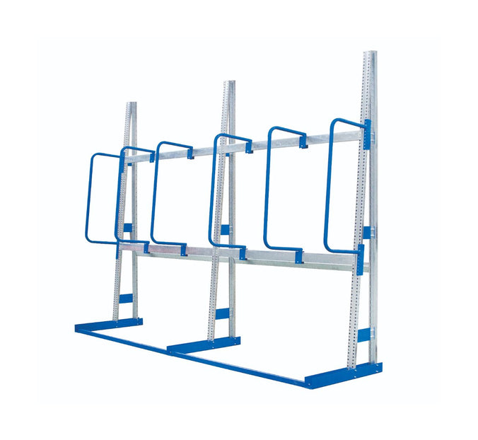 Heavy Duty Large Vertical Storage Racks two bay run empty (4810500767779)