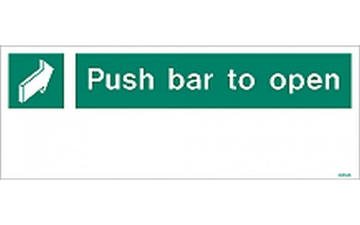 Fire Exit Push Bar To Open Sign (4807063404579)