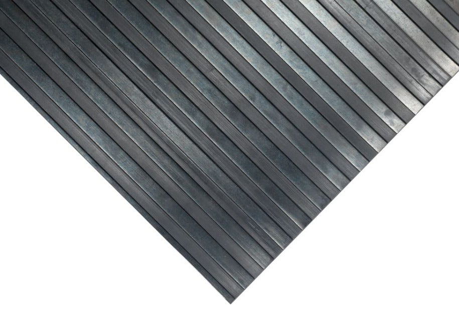 Wide Ribbed Rubber Matting Roll - Swatch